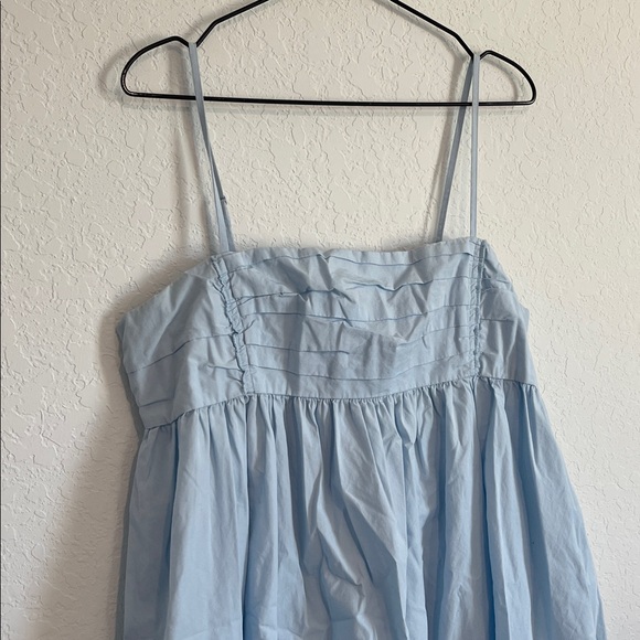 Aritzia X Sunday Best Proof Pale Blue Mini Babydoll Dress - Picture 4 of 8